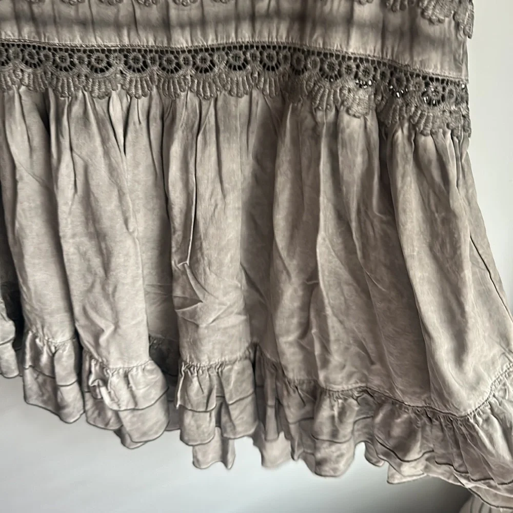 Gray ruffle Altar’d State tunic dress - Picture 7 of 9